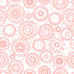 Seamless pattern with gears