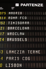Airport destinations: Madrid, Rome, Barcelona, Lisbon