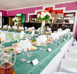 Wedding table setting