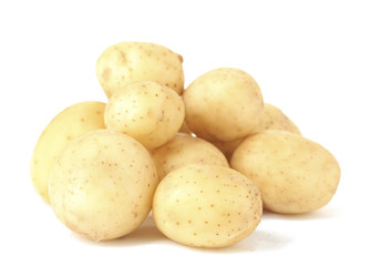 young potatoes isolated on white