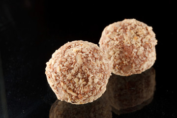 chocolate truffle with nuts