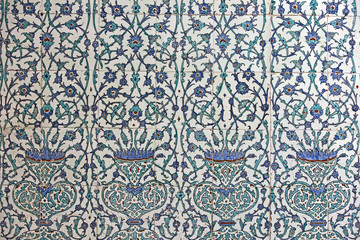 Tiled wall in Harem of Topkapi Palace