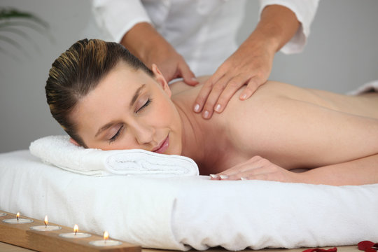 woman having massage