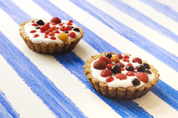 dessert with berries