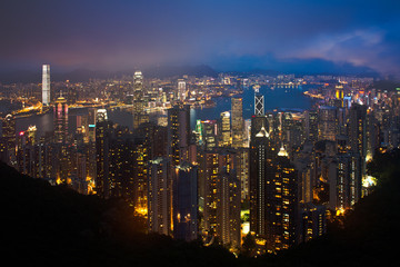 Fototapeta premium Hong Kong cityscape at night