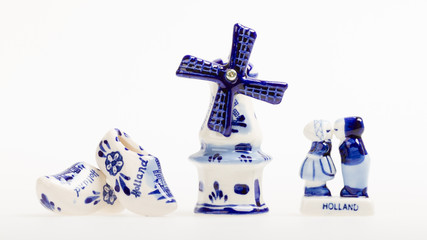 Typical dutch delft blue ceramic