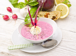 Cold beet soup