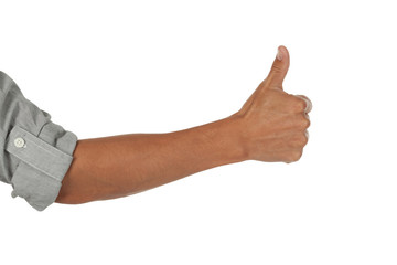 arm with a thumbs up