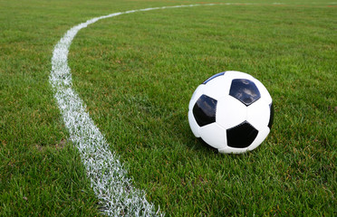 Soccer ball on the field