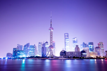 scène de nuit de shanghai
