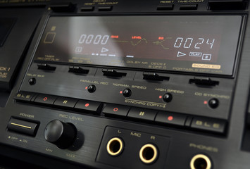 Cassette deck close up