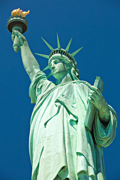 The Statue of Liberty on the Liberty Island in New York City