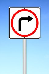 go ahead the way ,forward sign