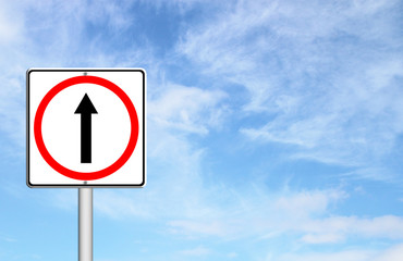go ahead the way ,forward sign