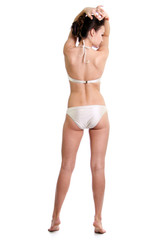 Fototapeta premium young beautiful woman in underwear - isolated on white