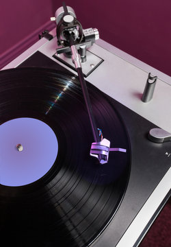 Vinyl analog record player cartridge and LP