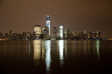 Obraz premium The Freedom Tower under construction at Lower Manhattan