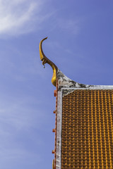 roof laythai temple with sky in thailand © riderking
