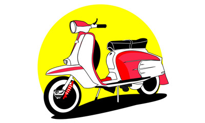 vintage scooter vector