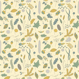 Seamless background with autumn leafs #4