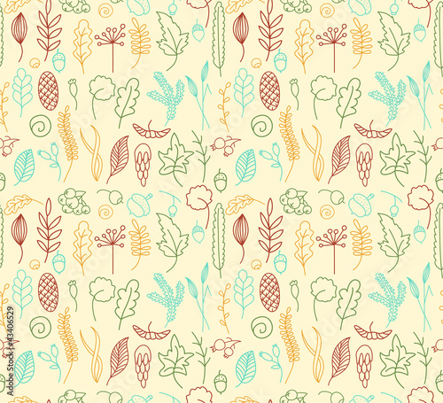 Seamless background with autumn leafs #2