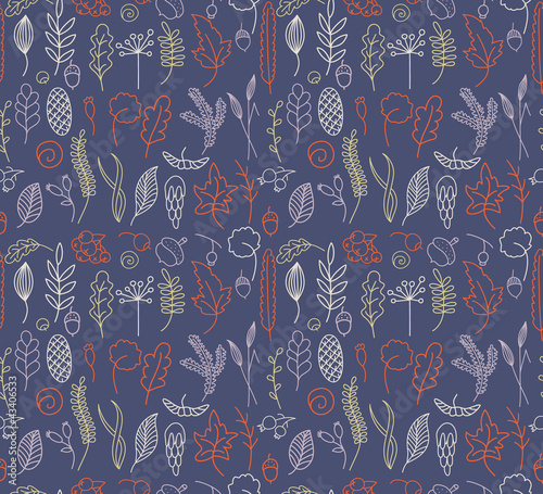 Seamless background with autumn leafs #3