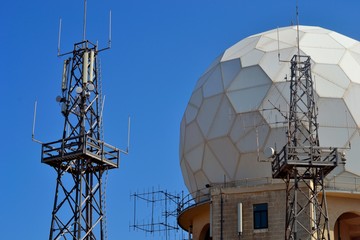 Dingli Radar Station with Blue Sky