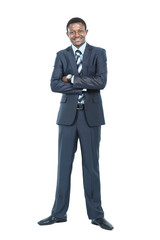 Obraz premium Portrait of smiling African American business man
