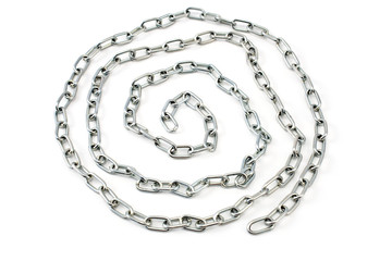 Spiral metal chain