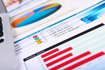 Financial papers on the table