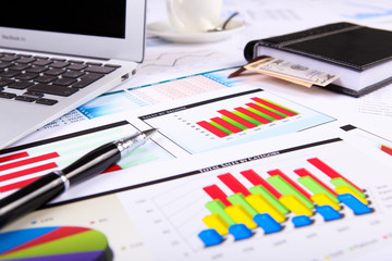 Financial papers on the table