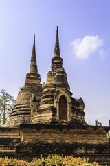 Naklejka premium Sukhothai temple from thailand history