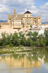 Fototapeta na wymiar Cordoba Cathedral and Guadalquivir River