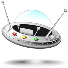 Astronave Navetta Spaziale UFO Cartoon Spaceship-Vector © BluedarkArt