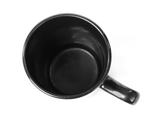 Black cup isolated