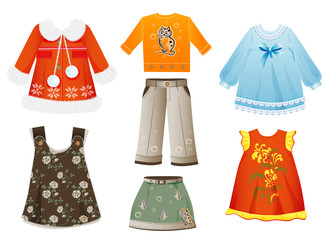 set of seasonal clothes for girls - 43412992