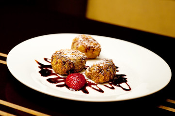 baked pastry with chocolate inside