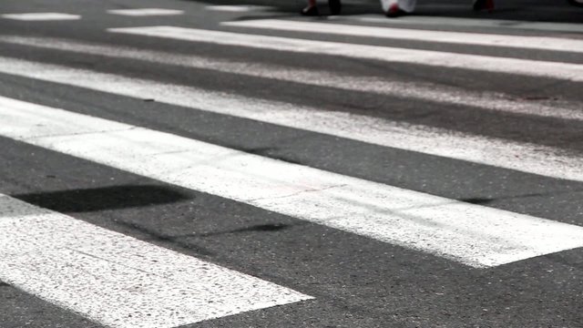 Zebra Crossing - Pedestrians walk