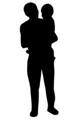 Silhouette of the men