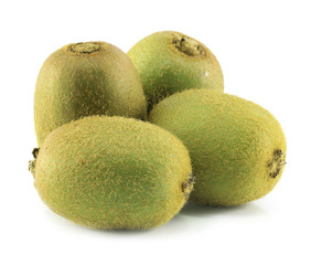kiwis isolated on white background.
