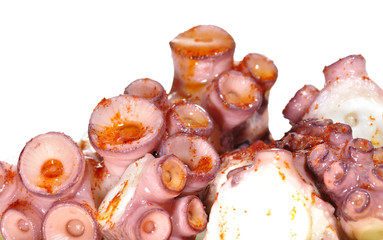 Trozos de pulpo.