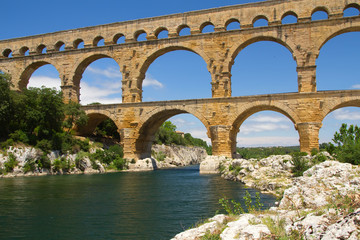 General view of the Pont du Gard (France)