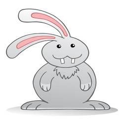 Happy cartoon rabbit