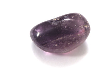 Amethyst crystals isolated on a white background
