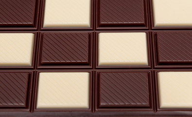 Food collection - Black and white chocolate