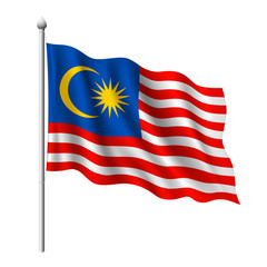 Flag of Malaysia, vector illustration