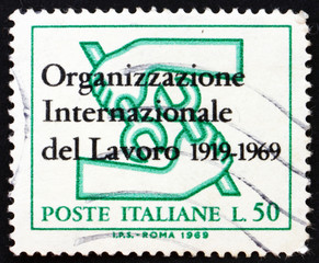 Postage stamp Italy 1969 ILO Emblem