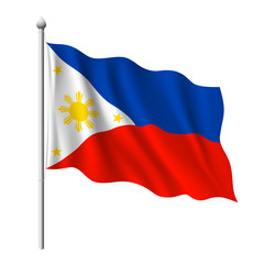 Flag of Philippines, vector illustration