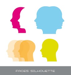 silhouette faces