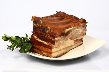 Meat on plate